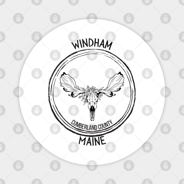 Windham Maine Moose Magnet by TrapperWeasel